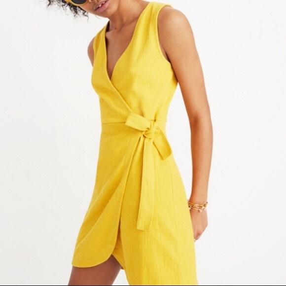 madewell texture and thread wrap dress